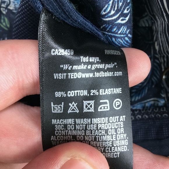 Ted Baker London Mini Design Slim Fit Trousers - Picture 7 of 7